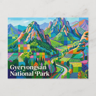 Postal Parque Nacional Gyeryongsan Corea del Sur