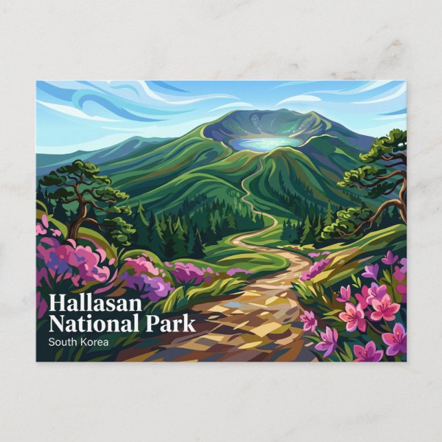 Postal Parque Nacional Hallasan Corea del Sur (Anverso)