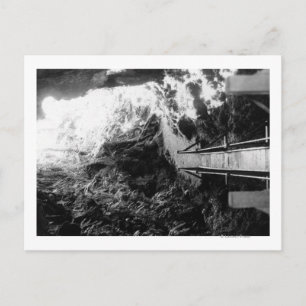 Postal Parque nacional Hawaii, vista de un tubo de lava