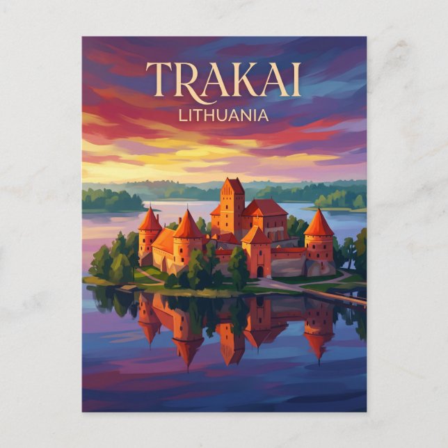 Postal Parque Nacional Histórico de Trakai Lituania (Anverso)