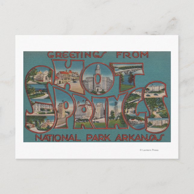 Postal Parque nacional Hot Springs, Arkansas (Anverso)