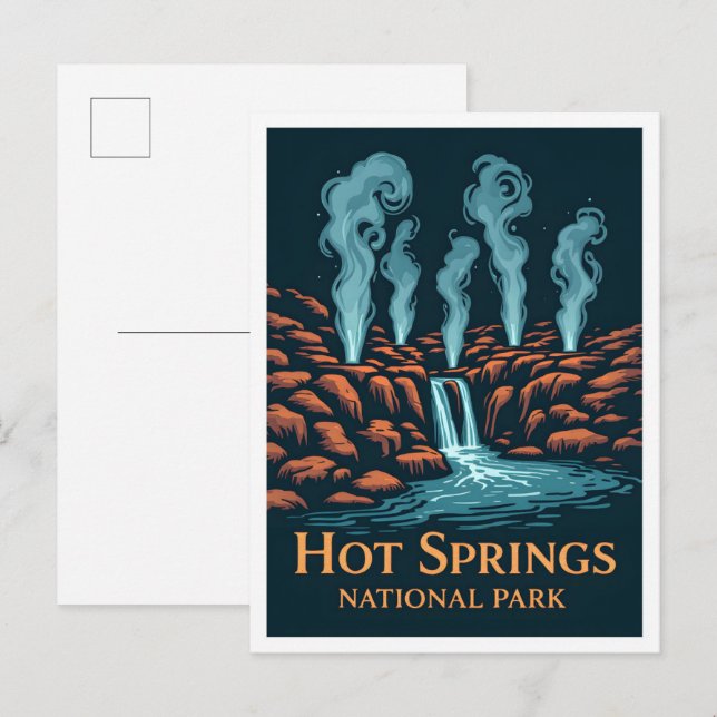 Postal Parque nacional Hot Springs Arkansas EE.UU. Viajes (Anverso / Reverso)