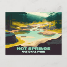 Parque nacional Hot Springs Arkansas Vintage Retro