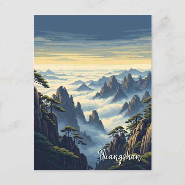 Postal Parque nacional Huangshan China (Anverso)