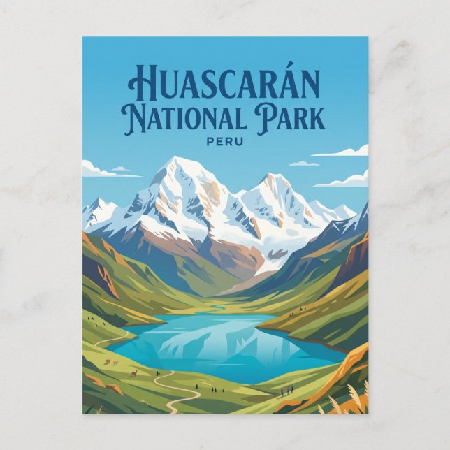 Postal Parque Nacional Huascarán Perú (Anverso)
