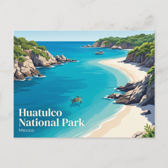 Postal Parque Nacional Huatulco México (Anverso)