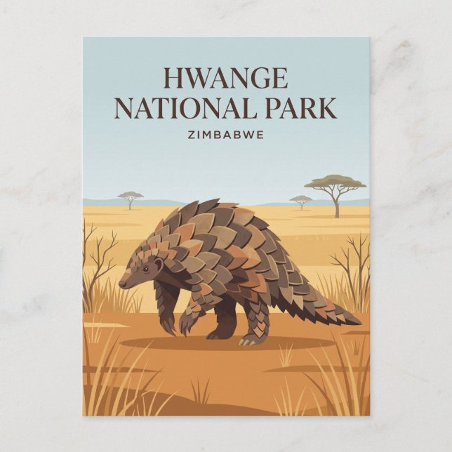 Postal Parque Nacional Hwange Zimbabwe (Anverso)
