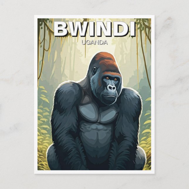 Postal Parque nacional impenetrable de Bwindi en Uganda (Anverso)