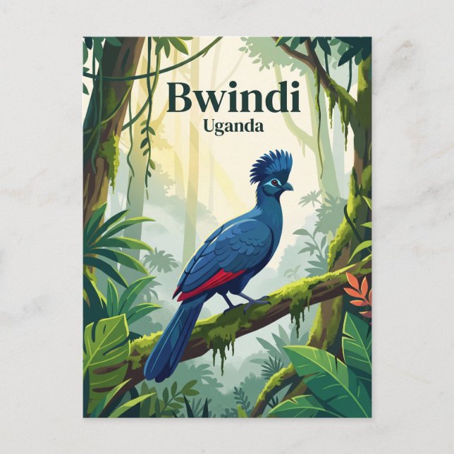 Postal Parque Nacional Impenetrable de Bwindi Uganda (Anverso)