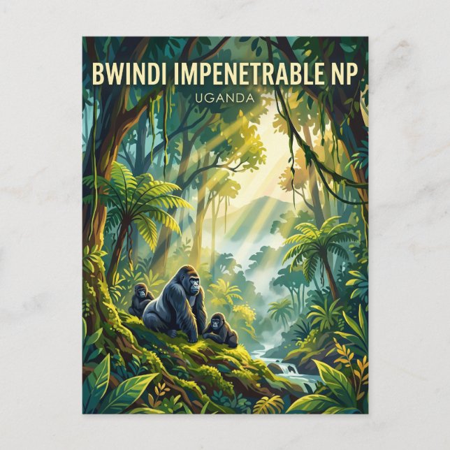 Postal Parque Nacional Impenetrable de Bwindi Uganda (Anverso)