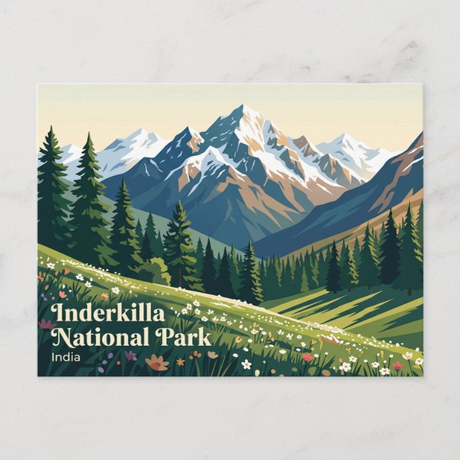 Postal Parque Nacional Inderkilla India (Anverso)