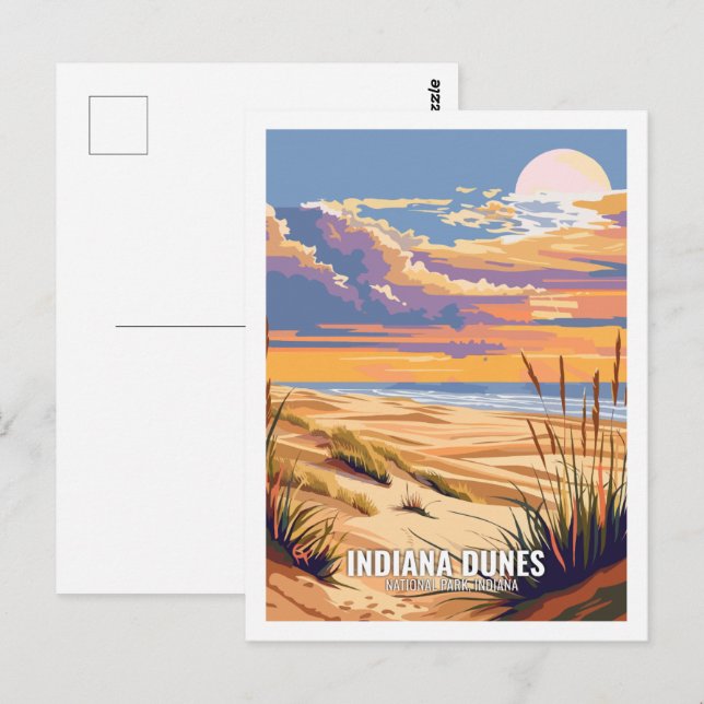 Postal Parque nacional Indiana Dunes (Anverso / Reverso)