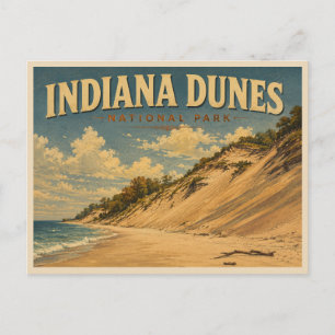 Postal Parque Nacional Indiana Dunes Vintage