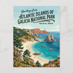 Postal Parque Nacional Islas Atlánticas de Galicia España