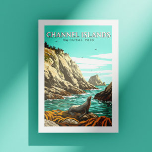 Postal Parque nacional Islas del Canal Vintage