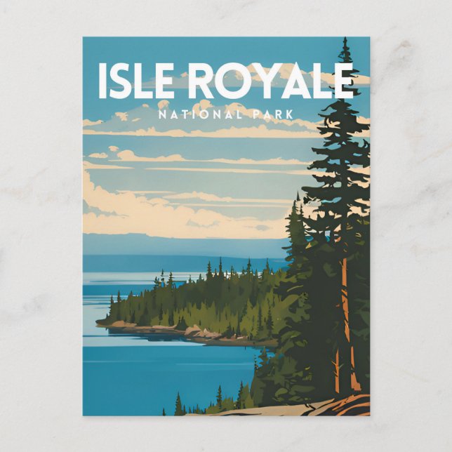 Postal Parque nacional Isle Royale (Anverso)