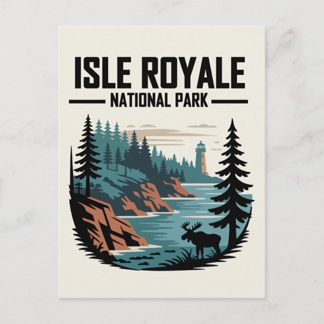 Postal Parque nacional Isle Royale (Anverso)