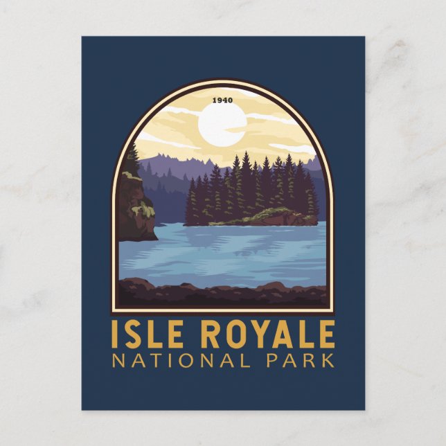 Postal Parque nacional Isle Royale Emblem (Anverso)
