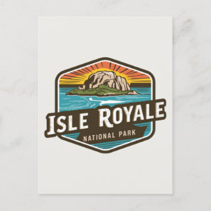 Postal Parque nacional Isle Royale Emblem