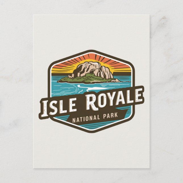Postal Parque nacional Isle Royale Emblem (Anverso)