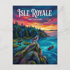 Postal Parque Nacional Isle Royale Michigan
