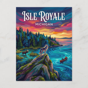 Postal Parque Nacional Isle Royale Michigan