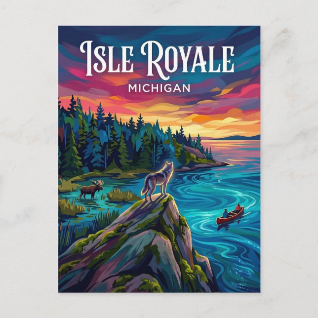 Postal Parque Nacional Isle Royale Michigan (Anverso)