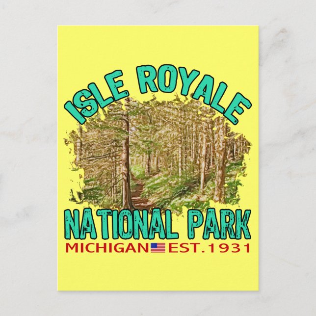 Postal Parque nacional Isle Royale, Michigan (Anverso)
