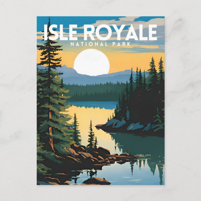 Postal Parque nacional Isle Royale Viajes tradicionales (Anverso)