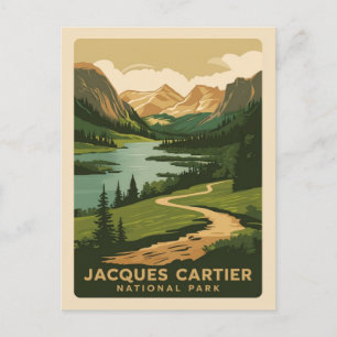 Postal Parque nacional Jacques Cartier, estilo retro