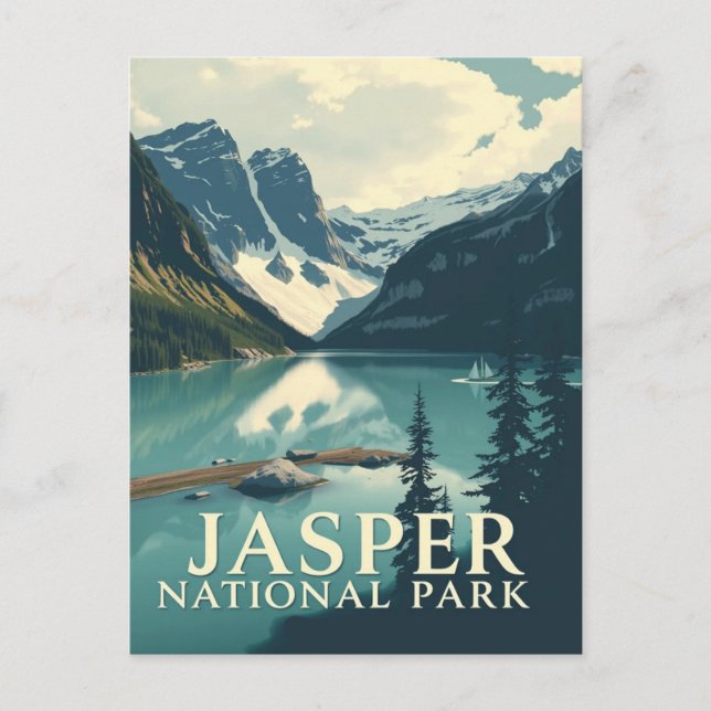 Postal Parque nacional Jasper (Anverso)
