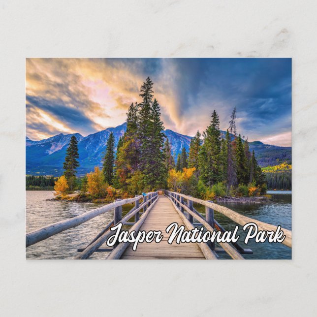 Postal Parque Nacional Jasper, Alberta, Canadá (Anverso)