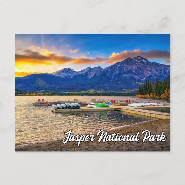 Postal Parque Nacional Jasper, Alberta, Canadá (Anverso)