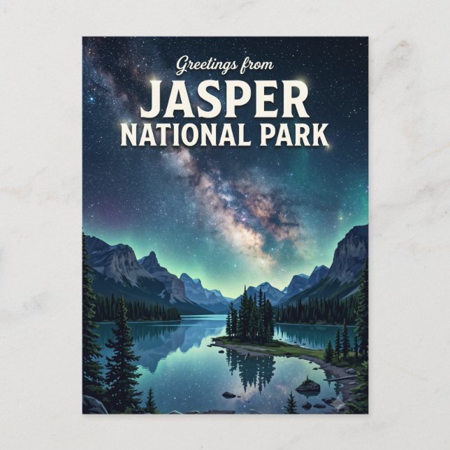 Postal Parque Nacional Jasper Canadá (Anverso)