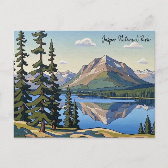 Postal Parque Nacional Jasper Canadá (Anverso)