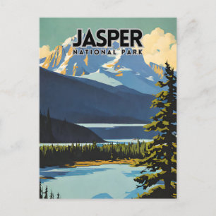 Postal Parque nacional Jasper Nostalgic