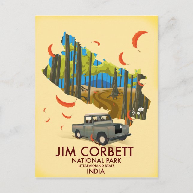 Postal Parque nacional Jim Corbett, estado de Uttarakhand (Anverso)