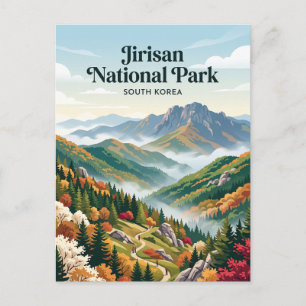 Postal Parque Nacional Jirisan Corea del Sur