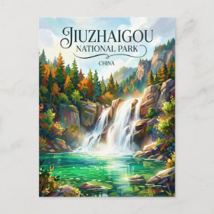 Postal Parque Nacional Jiuzhaigou China