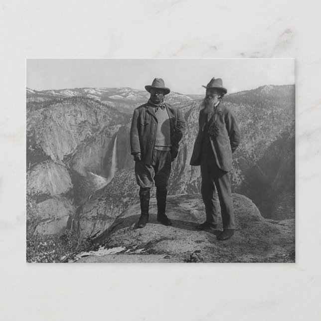 Postal Parque nacional John Muir Teddy Roosevelt Yosemite (Anverso)