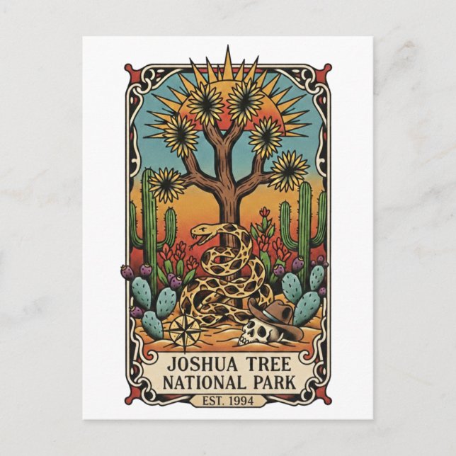 Postal Parque Nacional Joshua Tree (Anverso)
