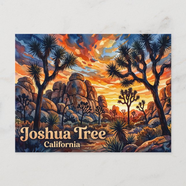 Postal Parque Nacional Joshua Tree California (Anverso)