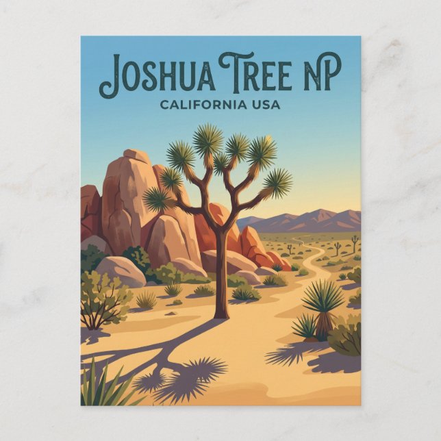 Postal Parque Nacional Joshua Tree EE. UU. (Anverso)