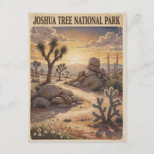Postal Parque Nacional Joshua Tree Paisaje Desértico