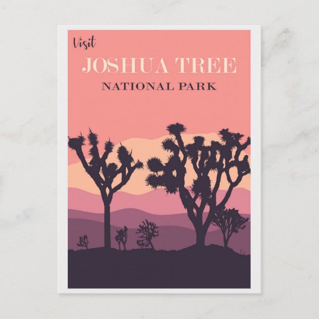Postal Parque nacional Joshua Tree Pink de California (Anverso)