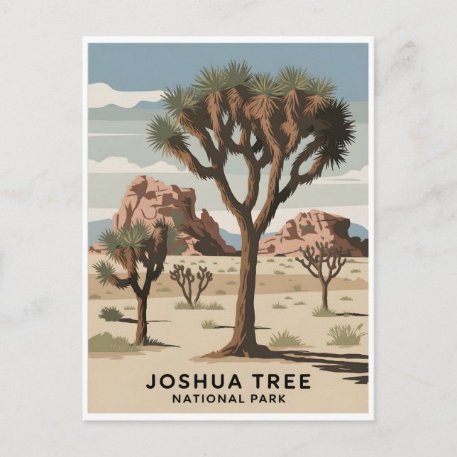 Postal Parque nacional Joshua Tree Vintage (Anverso)