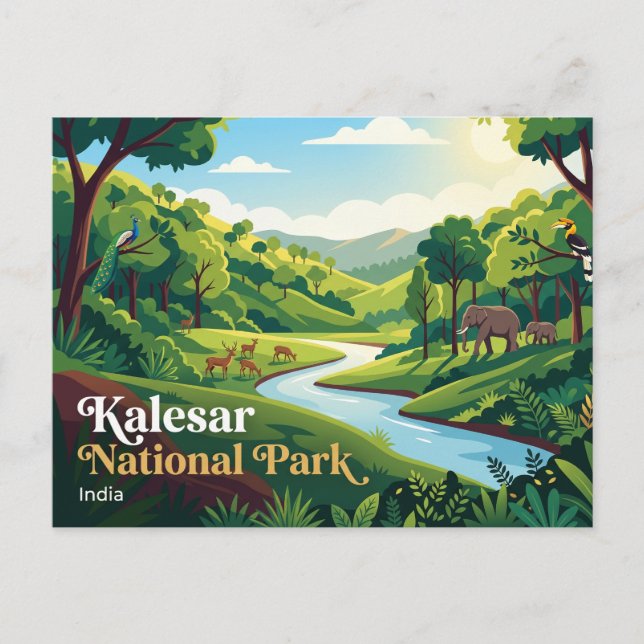 Postal Parque Nacional Kalesar India (Anverso)