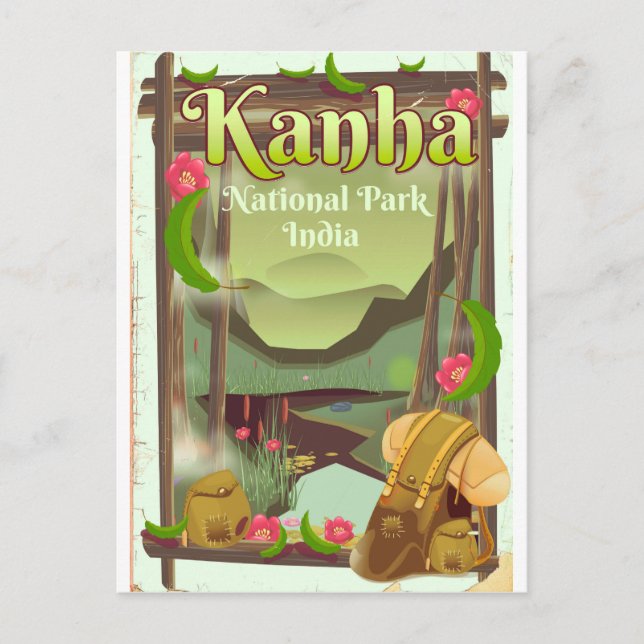 Postal Parque Nacional Kanha India (Anverso)