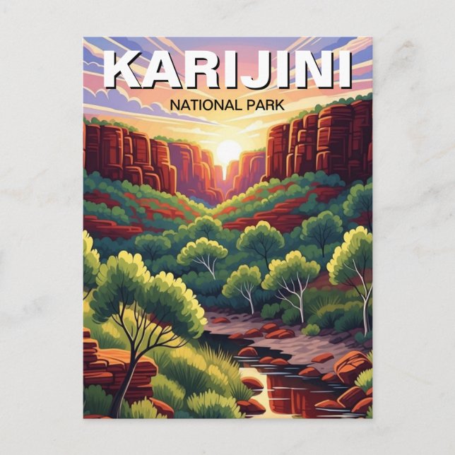 Postal Parque Nacional Karijini Australia (Anverso)
