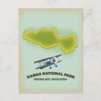 Postal Parque Nacional Karoo Western Cape Sudáfrica mapa